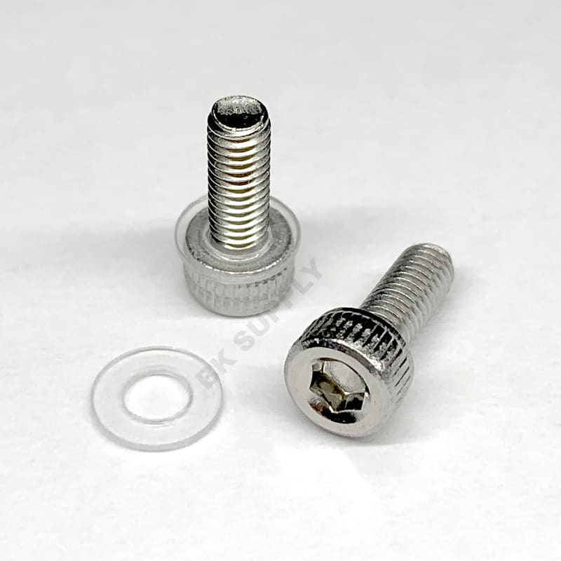 [100 pack] M3 Stainless Steel Hexagon socket screws + thin clear plastic washers bundle for Eurorack image 1