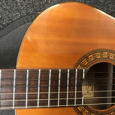 MALAGA vintage classical guitar model M54 made in Japan early 1970s with original vintage case. image 8
