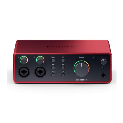Focusrite Scarlett 4i4 4th Gen USB Audio Interface, Super-High-Quality Line Inputs, Air Mode, Pro Tools Artist, Dynamic Gain Halos, Auto-Gain and Ableton Live Lite Software image 1