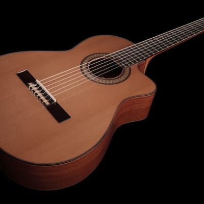 Raimundo Model 610E-C 4/4 Classical Electric Guitar with Cutaway NAT image 9