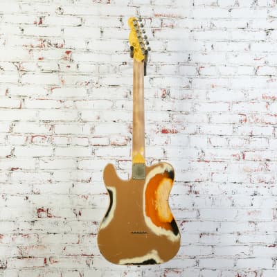 USED Nash E63 Pine Electric Guitar Les Paul Gold over 2-Tone Burst, Paint over Paint, Extra Heavy Aging Level Serial # Man-51 image 9