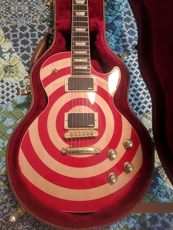 Gibson Les Paul zakk wylde signed 2016 Red bullseye | Reverb