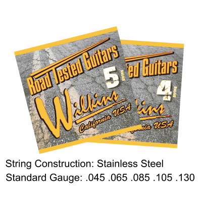 Wilkins RoadTested 5 string bass strings - Stainless Steel / Standard Gauge image 1