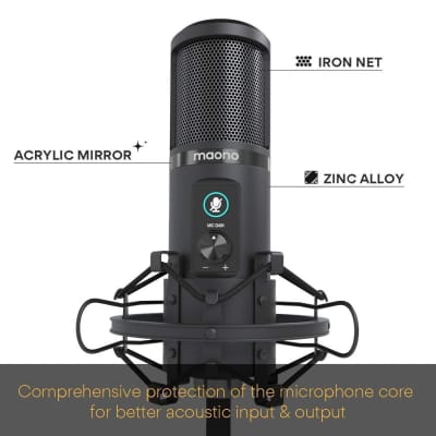  MAONO USB Microphone with Studio Monitor Headphones Bundle Plug  and Play for Podcast, , Music, PM422, MH601 : Musical Instruments