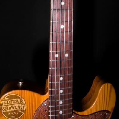 Fender 2004 Masterbuilt John English Telecaster Thinline Guitar- Pine/Leather image 6