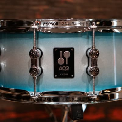 Sonor 6x14" AQ2 Maple Snare Drum - Aqua Silver Burst image 1