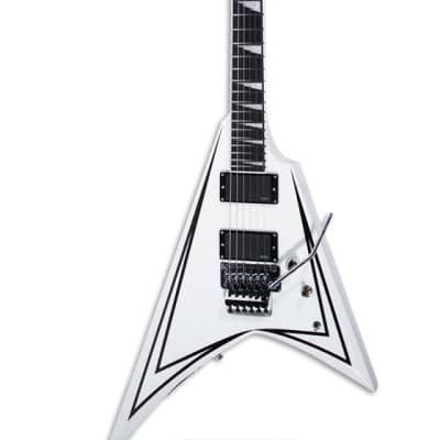 ESP E-II SV Standard Satin Grip Snow White with Black Pinstripes | Reverb