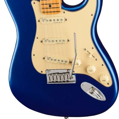 Fender American Ultra Stratocaster Electric Guitar. Maple FB, Cobra Blue image 1