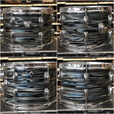 Vintage Ludwig Standard S-330 Drum kit 1970s in Blue Strata - 12, 13, 16, 22 image 11