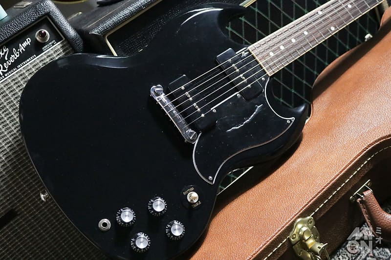 ギター Gibson SG Special MOD Gibson SG Special 2021 Ebony w/ Monty's Leviathan P90 Pickup