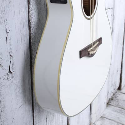 Daisy Rock Guitars Wildwood Acoustic Electric Guitar Pearl White w Gig Bag DEMO image 9