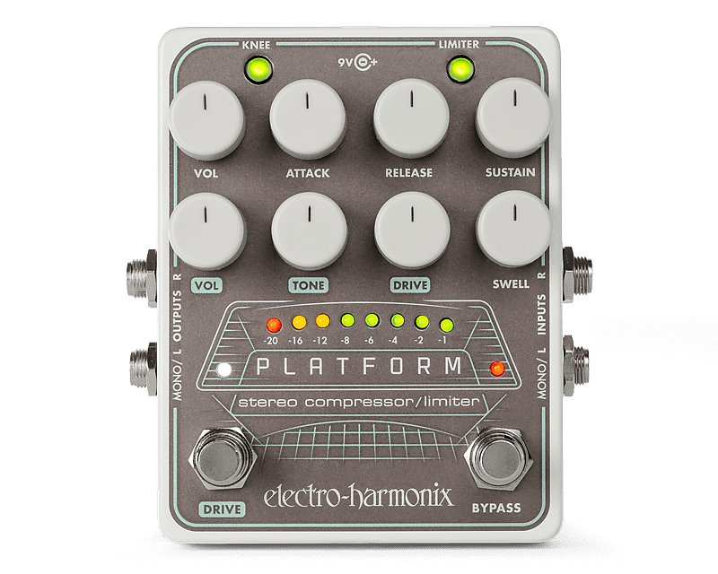 New Electro-Harmonix EHX Platform Stereo Compressor/Limiter Guitar Effects Pedal image 1