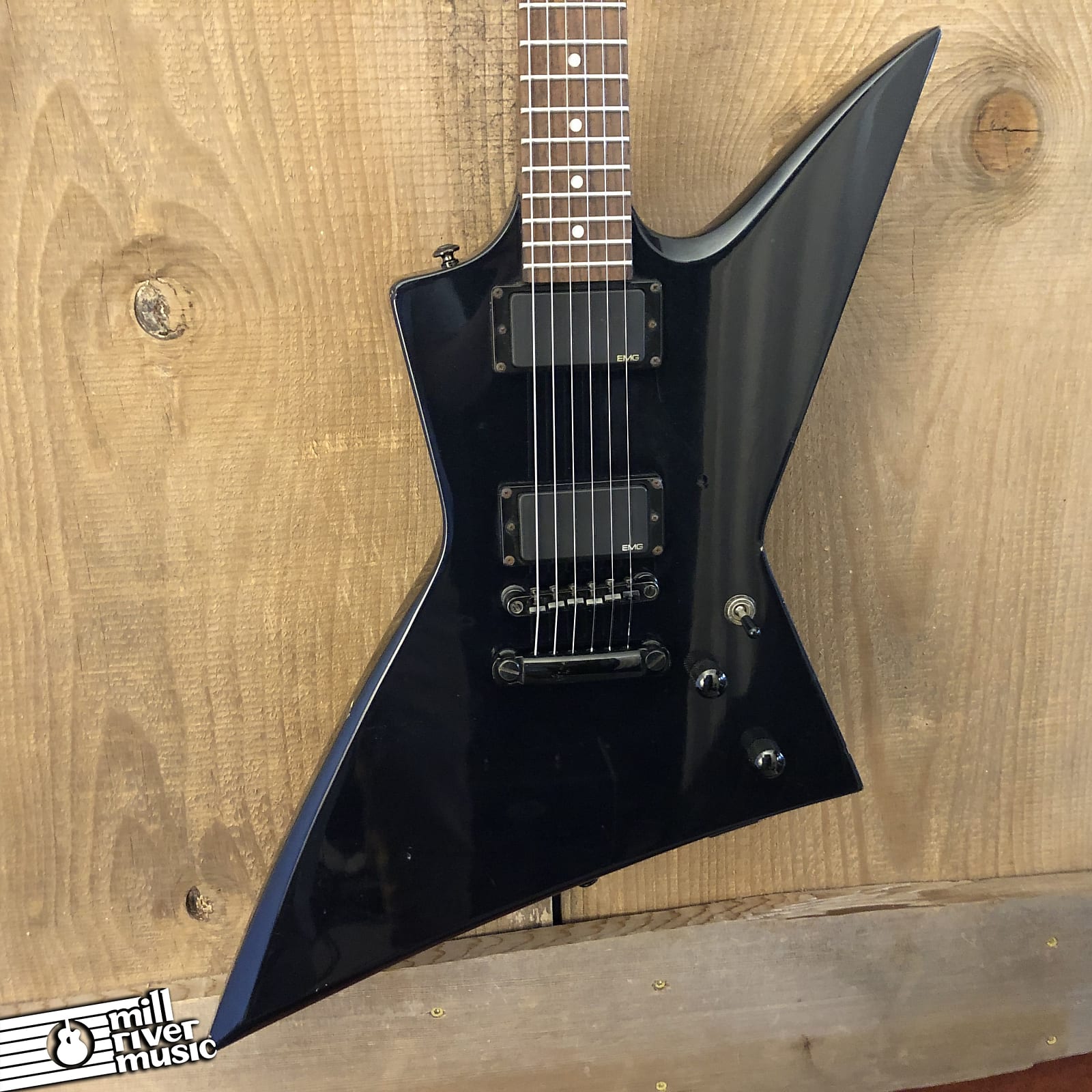 ESP LTD EX-250 Explorer-Style MIK Electric Guitar Gunmetal Blue 2003 Korea