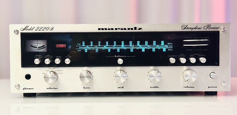 Vintage Marantz Model 2220B Stereo Receiver  - Serviced + Cleaned + LED  			