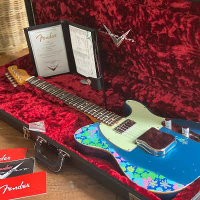 Fender Custom Shop Telecaster NAMM Limited 60s HS Heavy Relic Lake Placid Blue over Blue Floral 2016 image 8