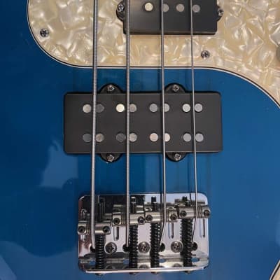 Fender 50th P-Bass Deluxe 4 string Bass - Maple Neck 1995 Trans Blue image 14