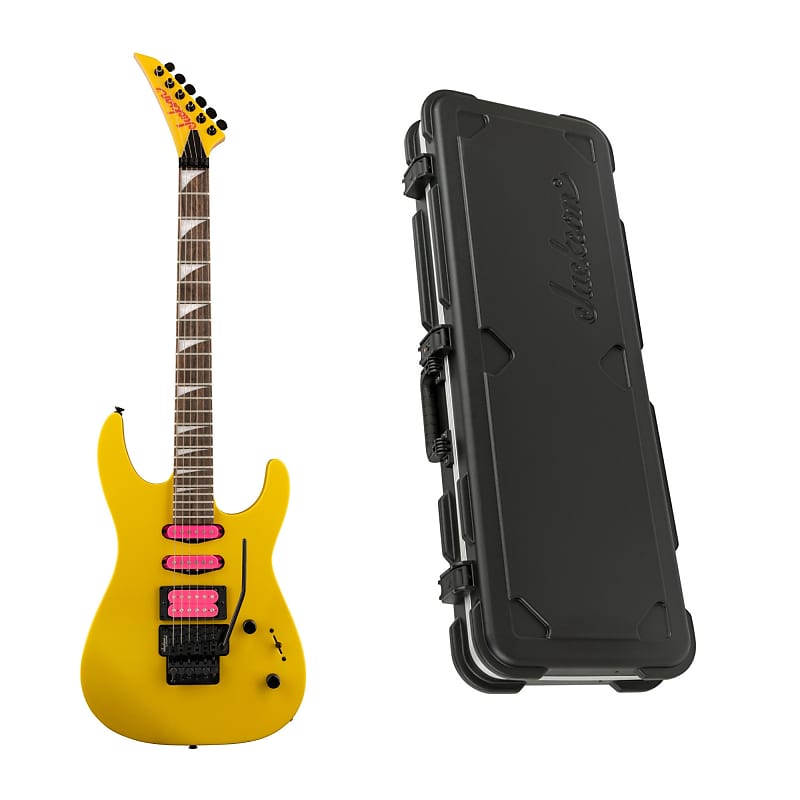 Jackson X Series Dinky DK3XR HSS 6-String Electric Guitar (Right-Handed,  Caution Yellow) Bundle with Jackson Dinky Molded Case (2 Items)