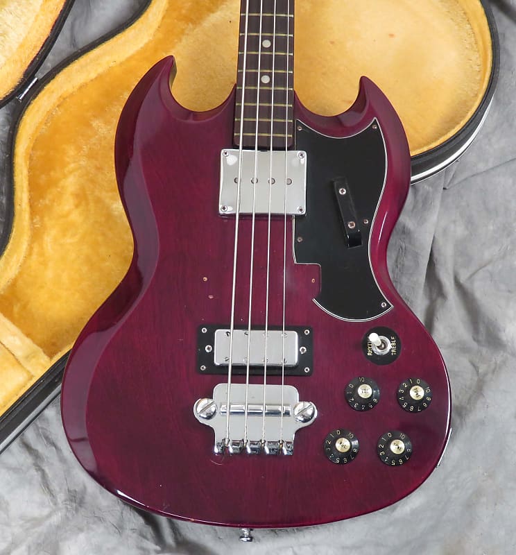 1970s Penco EB3 Gibson Style Bass - Cherry - MIJ Matsumoku EB-3- Original Case image 1