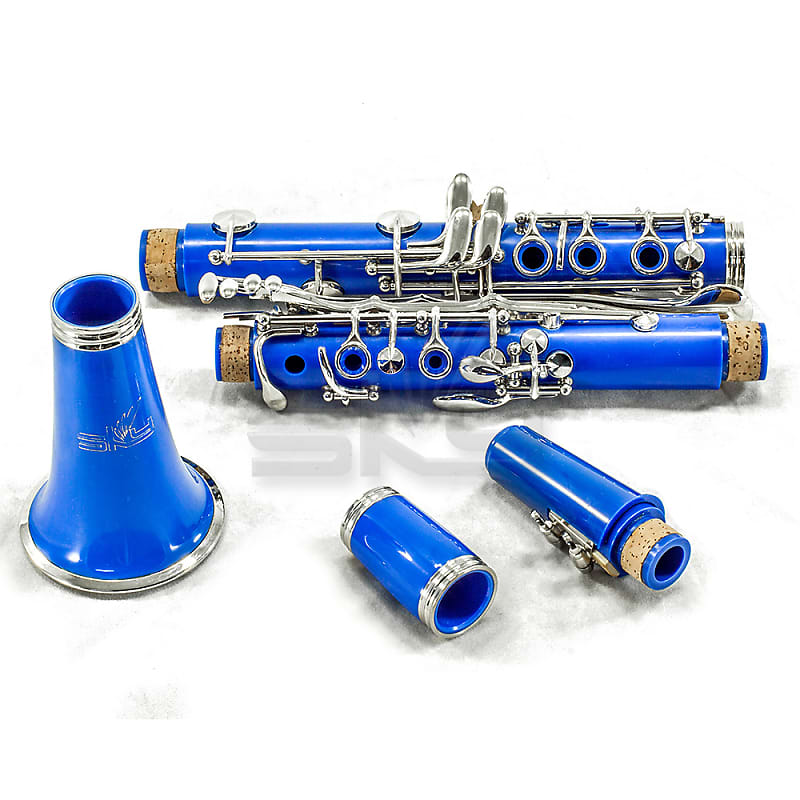 SKY Music High Quality Bb Blue Clarinet Package Nickle