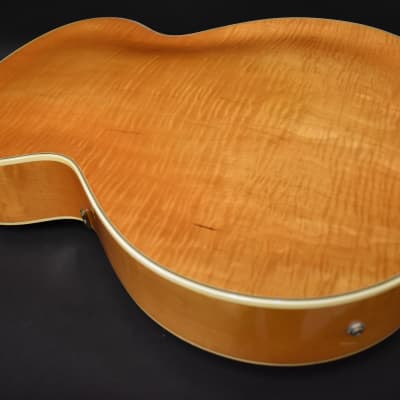 c. 1950s Epiphone DeLuxe "Emperor" Natural Finish Archtop w/OHSC image 12