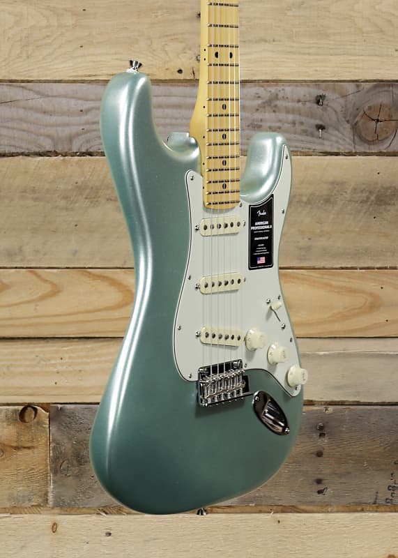 Fender American Professional II Stratocaster Electric Guitar Mystic Surf Green w/ Case & Maple Fretboard image 1