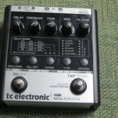 used TC Electronic Nova Repeater RPT-1 (delay with modulation & tap tempo) + original 12v adapter & strings (NO box / NO paperwork) image 2