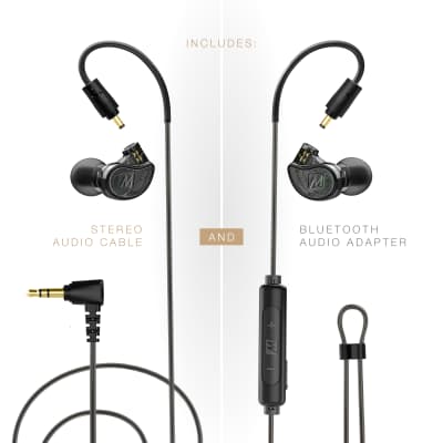 MEE audio M6 PRO 2nd Generation Musicians’ in-Ear Monitors Wired + Wireless Combo Pack Black image 1