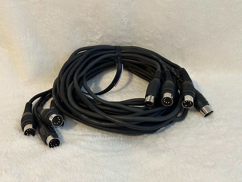 4 x MIDI Cables 3 metre Reverb