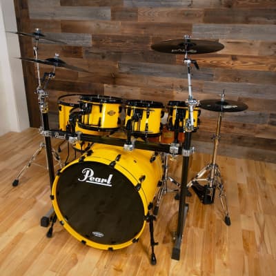 Pearl Masters Premium Maple (Mrp) 6 Piece Drum Kit, Canary Yellow Sparkle Lacquer (Pre Loved) image 4