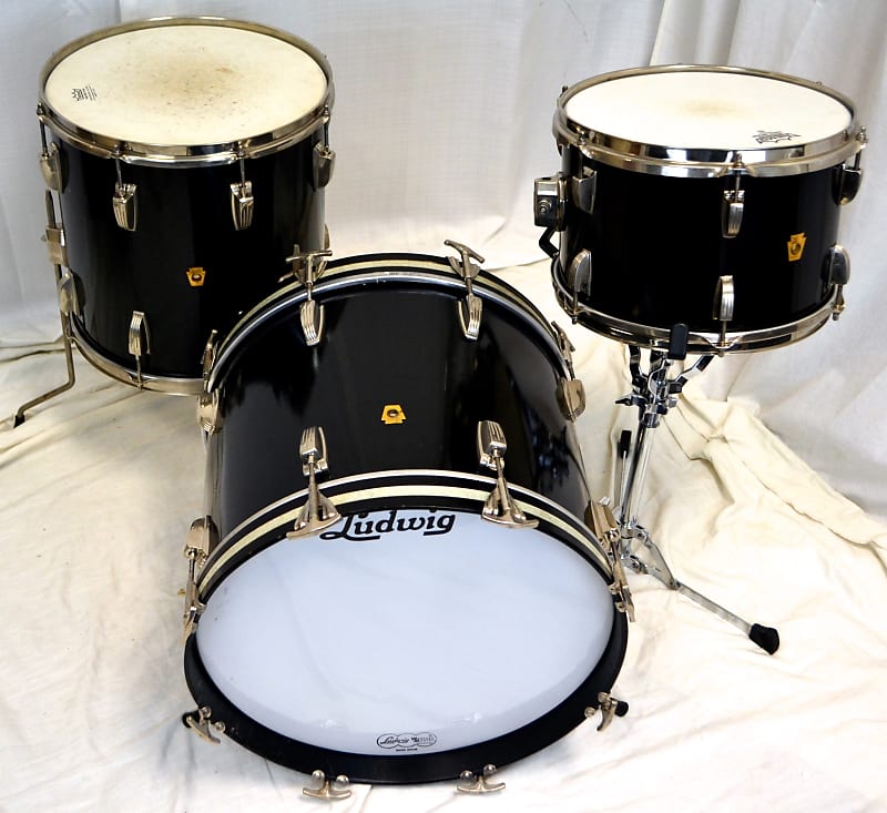 Ludwig 18/12/14 Drum Set 1960s Black Reverb UK