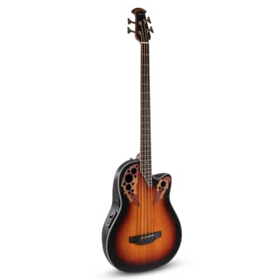 Ovation Celebrity Elite E-Acoustic Bass CEB44-1N, MS/Mid/Cutaway, New England Burst for sale