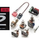 EMG Solderless Conversion Wiring Kit 1-2 Pickups SHORT SHAFT POTS 1 -PPP Push/Pull Pot +1 STRING SET