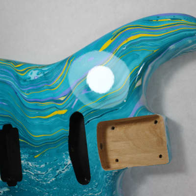 Multi color Player grade Alder HxS guitar body - fits Fender Strat Stratocaster neck Floyd Rose J1570 image 5