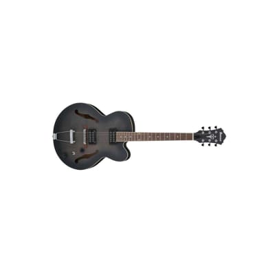 Ibanez AF Artcore AF55 Electric Guitar, Bound Laurel Fretboard, Transparent Black Flat image 4