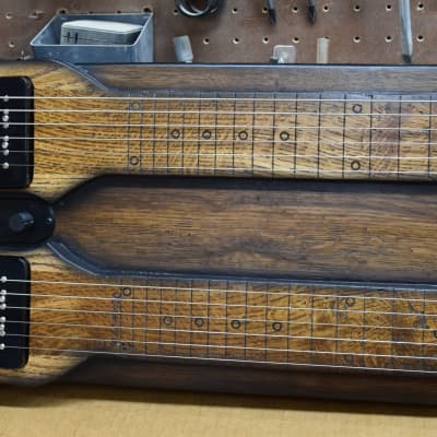 Console Style - Double Neck - Lap Steel Guitar - D / C6 Tuning - Satin Relic Finish - USA Made - Hand Crafted image 8