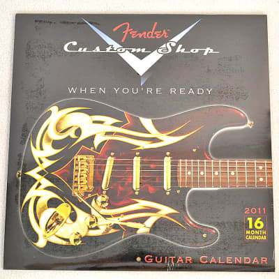 Official Fender Custom Shop Calendar for 2011! Full color images and posters, still plastic wrapped image 1