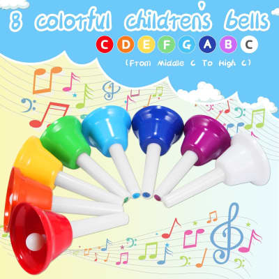 Hand Bells For Kids, 8 Note Musical Handbells Set With 17 Songbook & 9 Music Notes Cards For Toddlers Children, Musical Learning Instruments (Upgrade Version) image 3