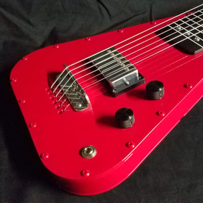 Fouke Industrial Guitars Fouke Custom Aluminum Lap Steel Guitar 2022 Bengal Red image 3