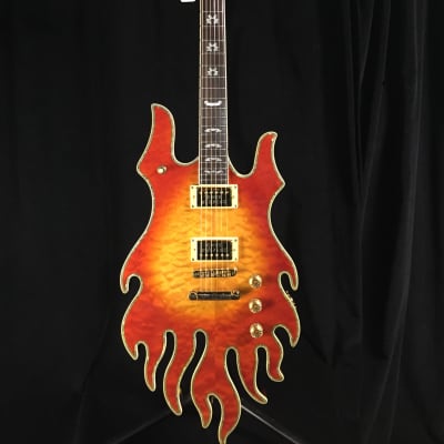 Minarik Inferno Flame-Shaped Solid-Body Electric Guitar w/ Case