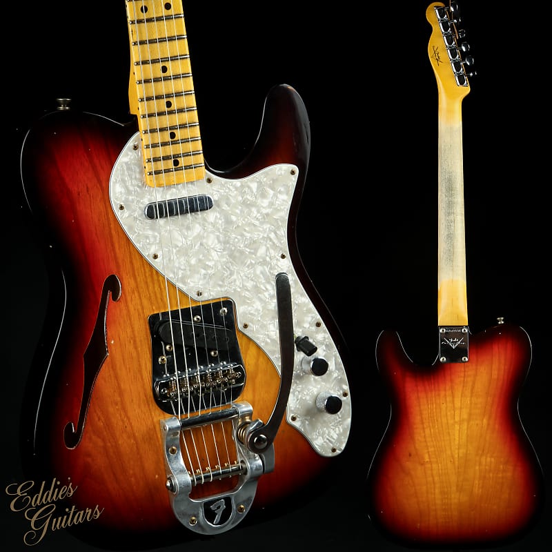 Fender Custom Shop 1968 Telecaster Thinline Journeyman Relic - 3 Tone Sunburst image 1