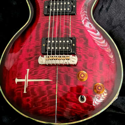 SJ Custom Guitars Santana based guitar,Seymour duncan pickups, Flame Mango top image 1