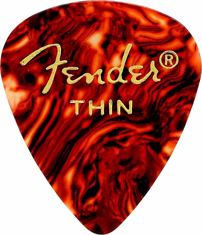 Fender 451 Classic Celluloid Guitar Picks, SHELL - THIN, 12-Pack (Dozen) image 1