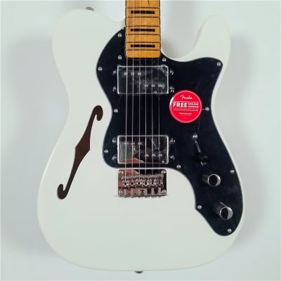 Squier Limited Edition Classic Vibe '70s Telecaster Thinline, Block Inlays, Olympic White, B-Stock for sale