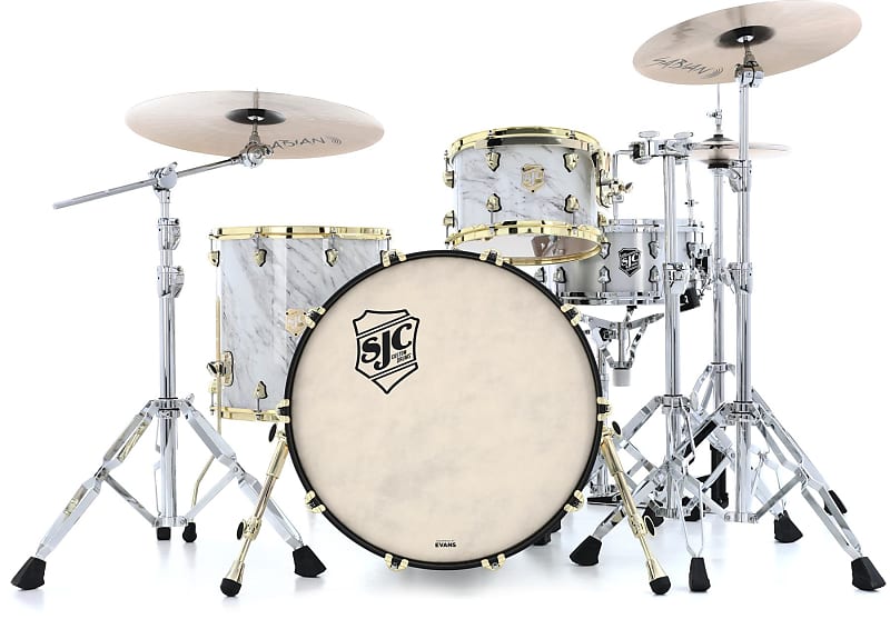 SJC Custom Drums Providence Series 3-piece Shell Pack - Calcutta White image 1