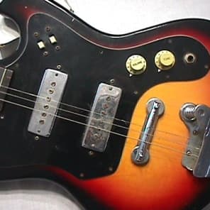 Vintage Teisco Style Global Made 1960's Solid Body Electric Guitar as-is image 7