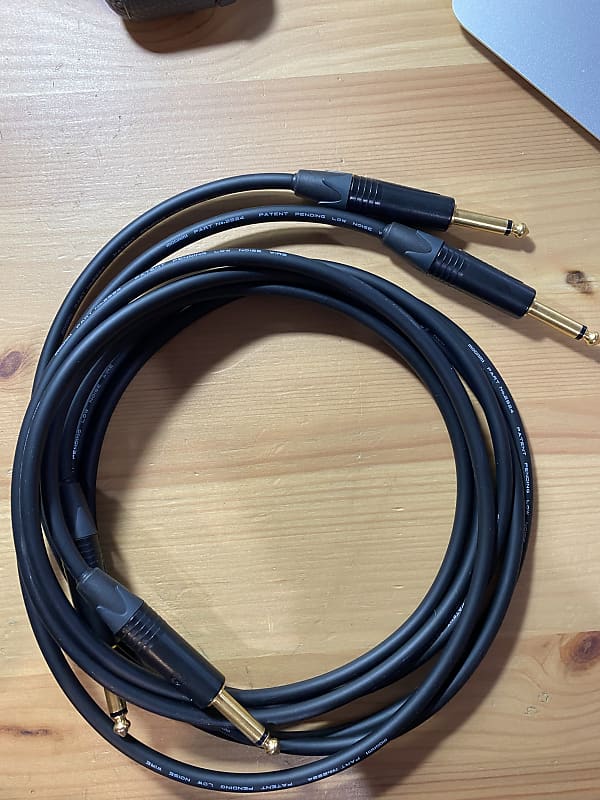 Mogami Instrument Cable (2 Cables) 6 Foot Strait Reverb