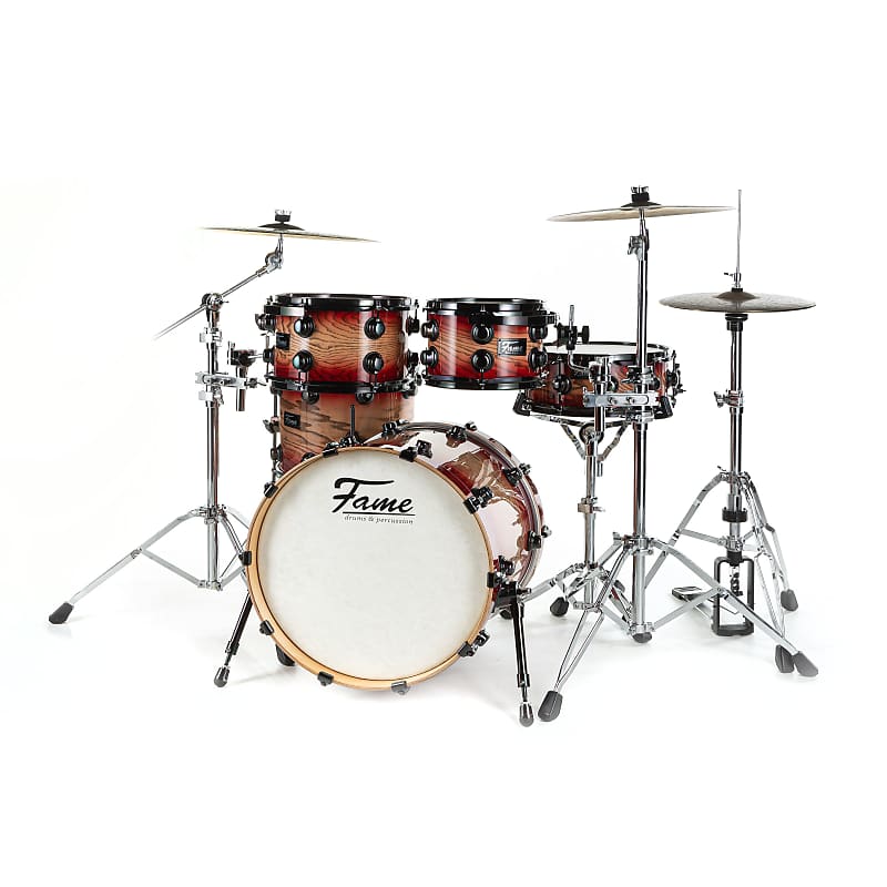 Fame Fortress Stage Shell Set Red Burst - Drum Shell Set image 1