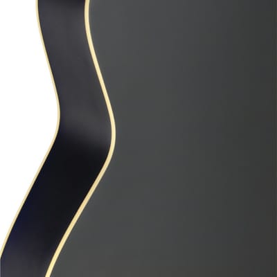 Auditorium guitar with basswood top, black, left-handed model image 2