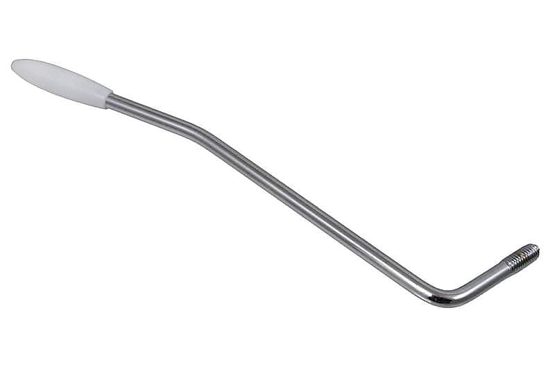 Replacement Tremolo Arm for Import Guitars - Squier Fender and more! Chrome with White Tip image 1