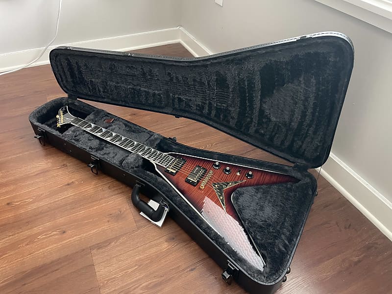 Gibson Custom Shop Dave Mustaine Signature Flying V EXP 2022 - Red Amber Burst image 1